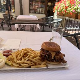 The bird with fries.