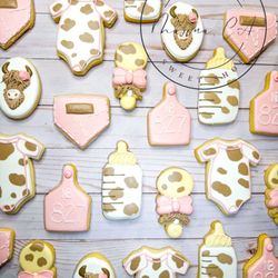 Super Secret Sweet Shop - Highland cow baby cookies