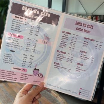 Boba Ko Cafe - menu - Bubble Tea Near Me - Greensboro, North Carolina
