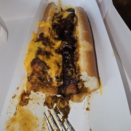 Charcoal hot dog