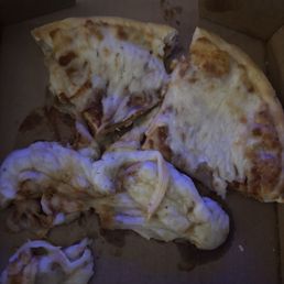 Cheese mini with so much cheese we couldn't eat the rest.