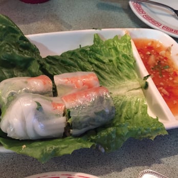 Pho Lena Spenard - Lao fresh rolls (after we ate half of them!) - Vietnamese Near Me - Anchorage, Alaska