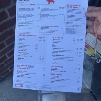Sausalito Equator - menu - Coffee & Tea Near Me - Sausalito, California Sausalito Equator - menu - Coffee & Tea Near Me - Sausalito, California