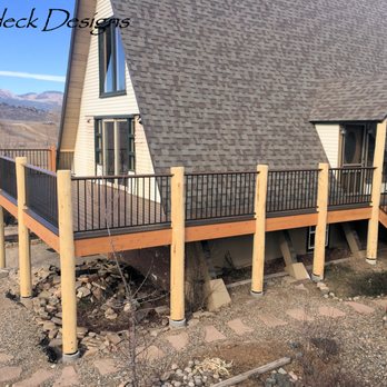 Sundeck Designs - Evergrain composite deck with log and metal railing - Decks & Railing Near Me - Fort Collins, Colorado Sundeck Designs - Evergrain composite deck with log and metal railing - Decks & Railing Near Me - Fort Collins, Colorado