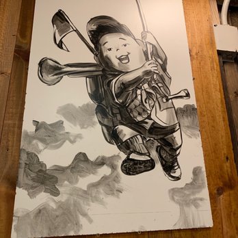 Yojimbo - Wall Art at our Table - Sushi Bars Near Me - Alameda, California Yojimbo - Wall Art at our Table - Sushi Bars Near Me - Alameda, California
