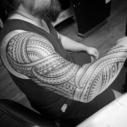 Aftermath Tattoo Studio - Full Polynesian sleeve