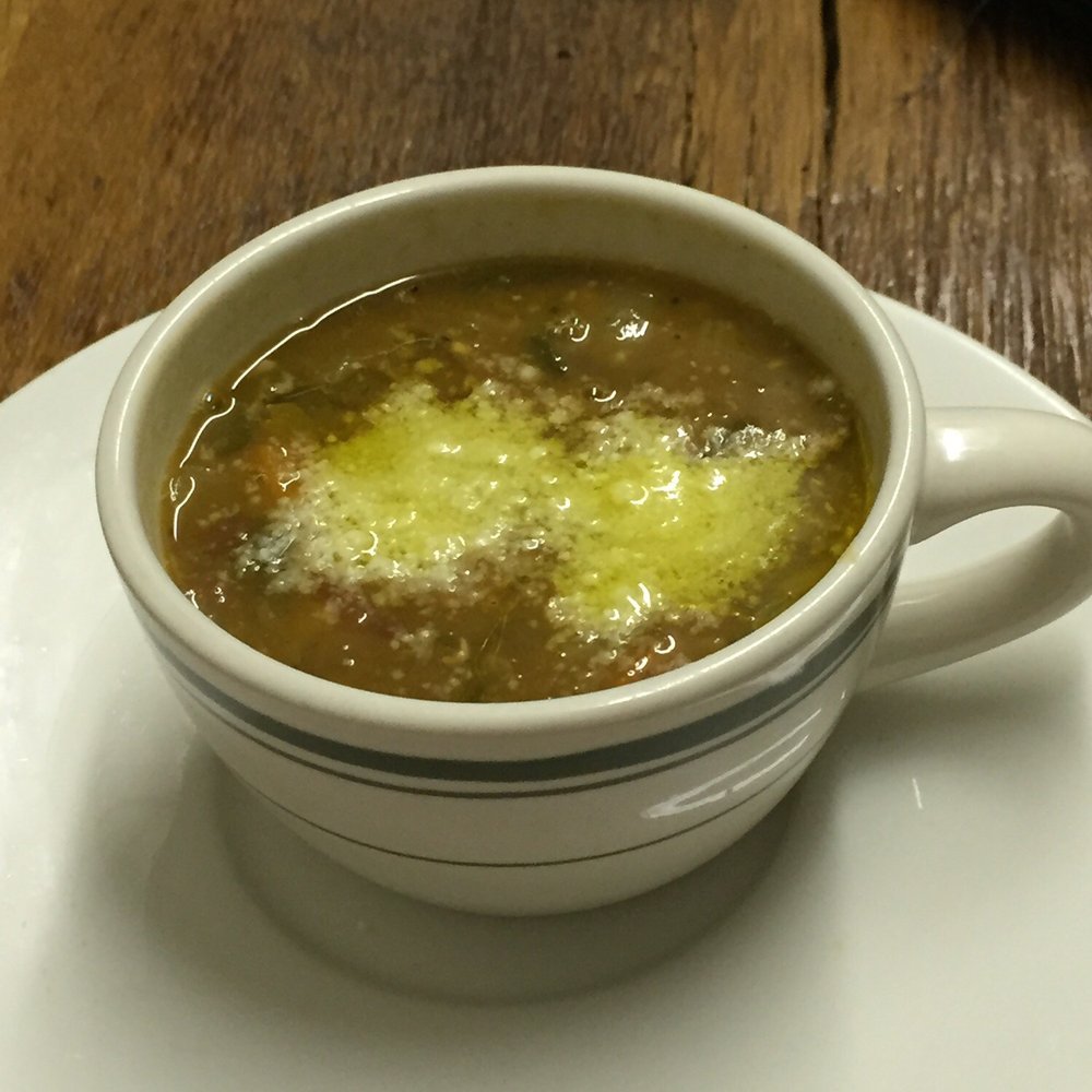 Heather V's Cafe - Lentil Soup with kale, olive oil and Romano cheese. - Cafes Near Me - Baton Rouge, Louisiana