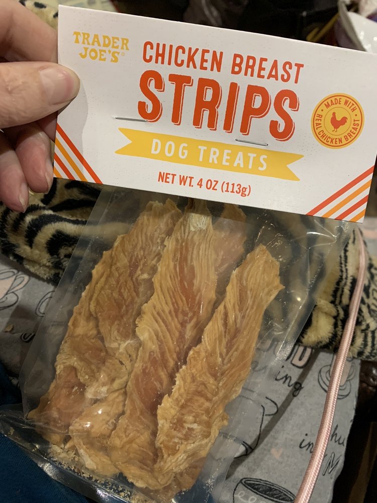 trader joe's chicken breast strips dog treats 4oz