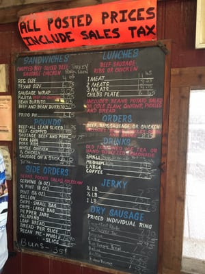 Menu photo 4 Joel's Bar-B-Q Flatonia, TX
