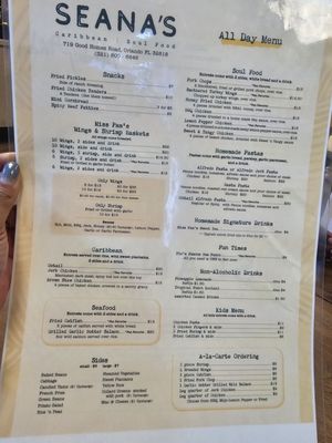 Menu photo 1 Seana's Orlando, FL Menu photo 1 Seana's Orlando, FL