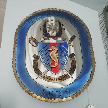 Steel Crazy Iron Art - USS Bataan (LHD 5) crest - Customized Merchandise Near Me - Buffalo, New York Steel Crazy Iron Art - USS Bataan (LHD 5) crest - Customized Merchandise Near Me - Buffalo, New York