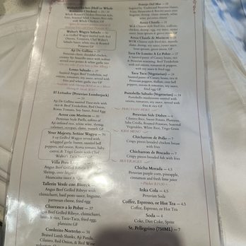 Villa Peru - Menu - Peruvian Near Me - Tucson, Arizona Villa Peru - Menu - Peruvian Near Me - Tucson, Arizona