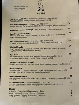Menu photo 5 Blk Mlk Mildura, VIC
