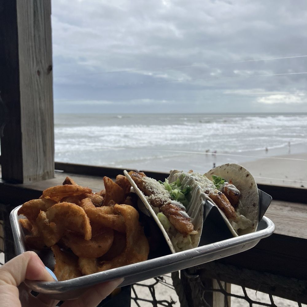 Pier 62 - Fish taco with fries and view - Seafood Near Me - Cocoa Beach, Florida Pier 62 - Fish taco with fries and view - Seafood Near Me - Cocoa Beach, Florida