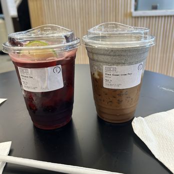 Trung Nguyen E Coffee - Hibiscus tea and Black Sesame Cream Phin - Coffee & Tea Near Me - Houston, Texas