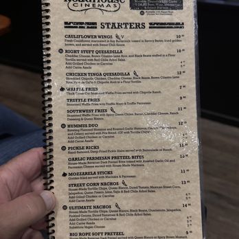 RoadHouse Cinemas - Starters Menu - Cinema Near Me - Tucson, Arizona RoadHouse Cinemas - Starters Menu - Cinema Near Me - Tucson, Arizona