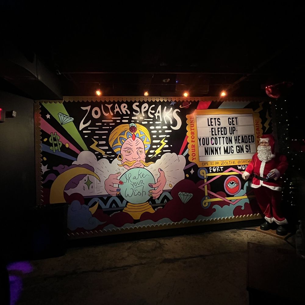 Curfew - Mural in the main room. - Speakeasies Near Me - Fort Worth, Texas