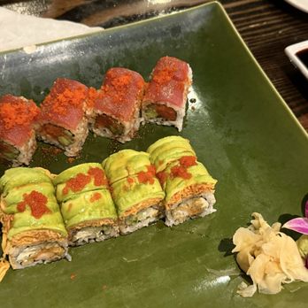 Pacific Asian Bistro - Fire Starter Roll (top) Cobra Roll (bottom) - Sushi Bars Near Me - Saint Augustine, Florida
