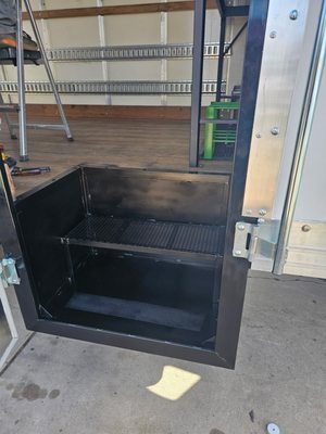 Custom stairs fabricated for a box truck fleet