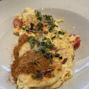 lāk - Crab, cheese and veggies omelette. Complete with Old Bay, if you request. - New American Near Me - Columbia, Maryland lāk - Crab, cheese and veggies omelette. Complete with Old Bay, if you request. - New American Near Me - Columbia, Maryland