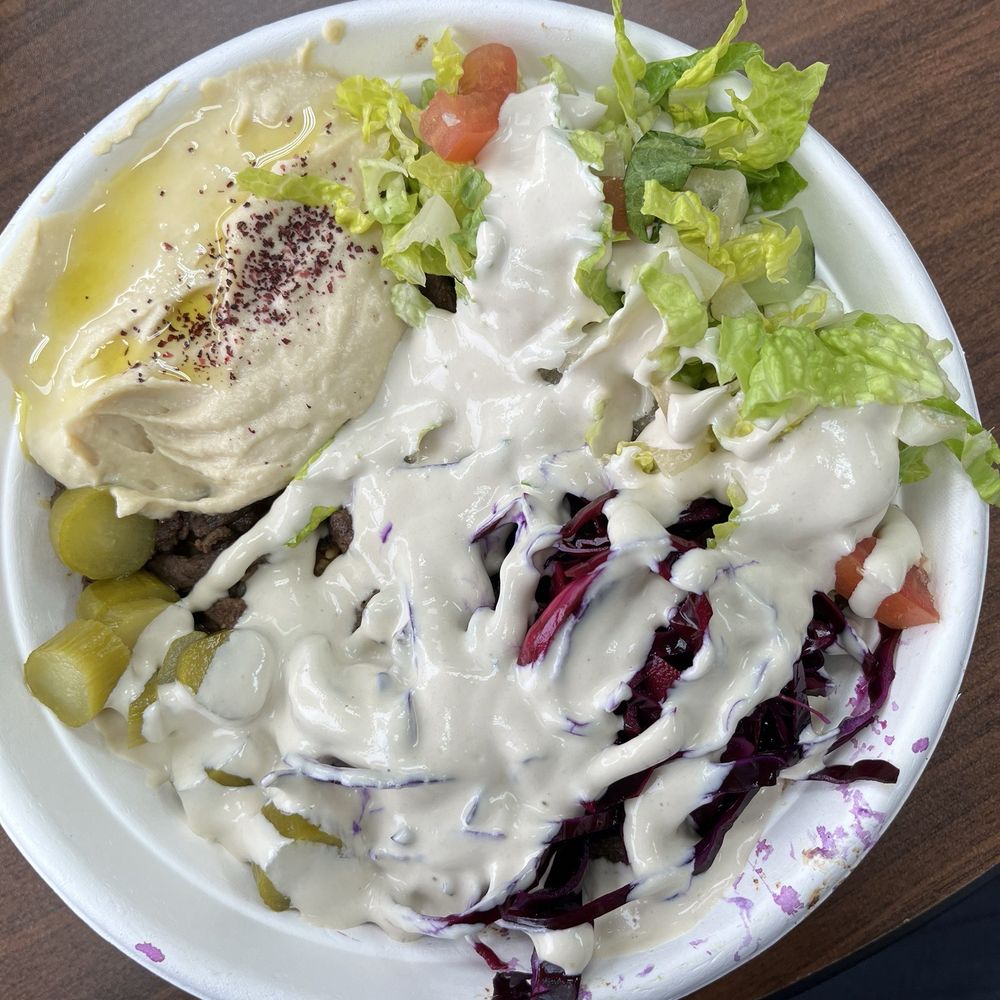 Snack & Shrack - Beef Shawarma Bowl - Middle Eastern Near Me - Schiller Park, Illinois Snack & Shrack - Beef Shawarma Bowl - Middle Eastern Near Me - Schiller Park, Illinois