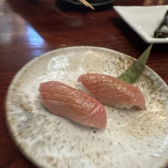 Temaki Den - Ootoro nigiri (simple) - Sushi Bars Near Me - Denver, Colorado Temaki Den - Ootoro nigiri (simple) - Sushi Bars Near Me - Denver, Colorado
