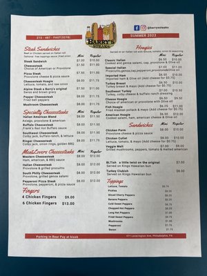 Barry's Steaks & Hoagies by null