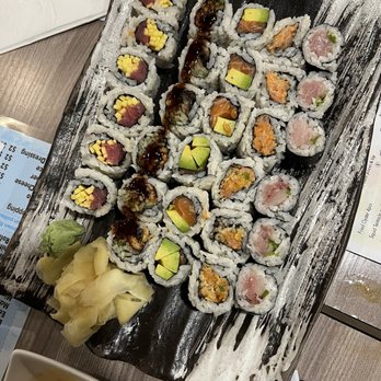 Zen Ramen & Sushi - Tuna mango, eel cucumber, salmon with avocado (+$3), spicy yellowtail and yellowtail scallion rolls Happy hour - Sushi Bars Near Me - New York, New York Zen Ramen & Sushi - Tuna mango, eel cucumber, salmon with avocado (+$3), spicy yellowtail and yellowtail scallion rolls Happy hour - Sushi Bars Near Me - New York, New York