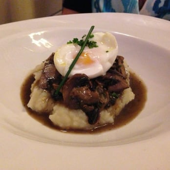 Krystal - Mushroom ragout with poached egg, potato, and truffle - Salad Near Me - Flamingos, NAY