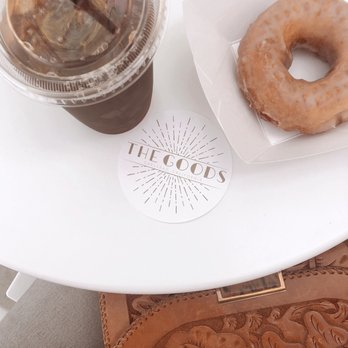 The Goods - Iced Coffee, and Butter + Salt donut - Donuts Near Me - Carlsbad, California The Goods - Iced Coffee, and Butter + Salt donut - Donuts Near Me - Carlsbad, California