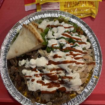 The Halal Guys - beef and Chicken & Beef Gyro Platter - Halal Near Me - Cerritos, California The Halal Guys - beef and Chicken & Beef Gyro Platter - Halal Near Me - Cerritos, California