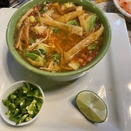 Chicken soup tortilla style Chicken soup tortilla style