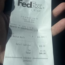 FedEx Office Print & Ship Center - Paid receipt