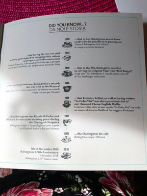 Menu photo 2 Babingtons Rome, RM Menu photo 2 Babingtons Rome, RM