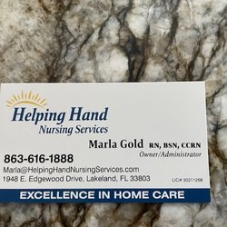 Helping Hand Nursing Services - Local contact