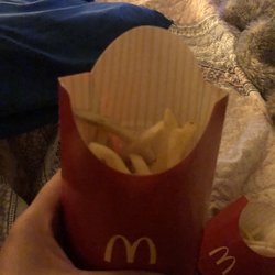 McDonald's - This is how the large fry came,,,, and no,,, there were no fries at the bottom of the bag....