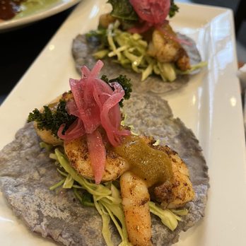 El Taco Azteca - Bridgeport - Camaron Tacos (2) - New Mexican Cuisine Near Me - Chicago, Illinois