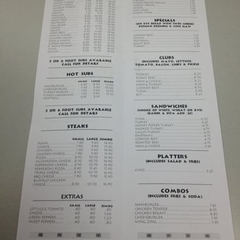 Olympic Subs & Steaks - Menu, center - Sandwiches Near Me - Wilmington, Delaware