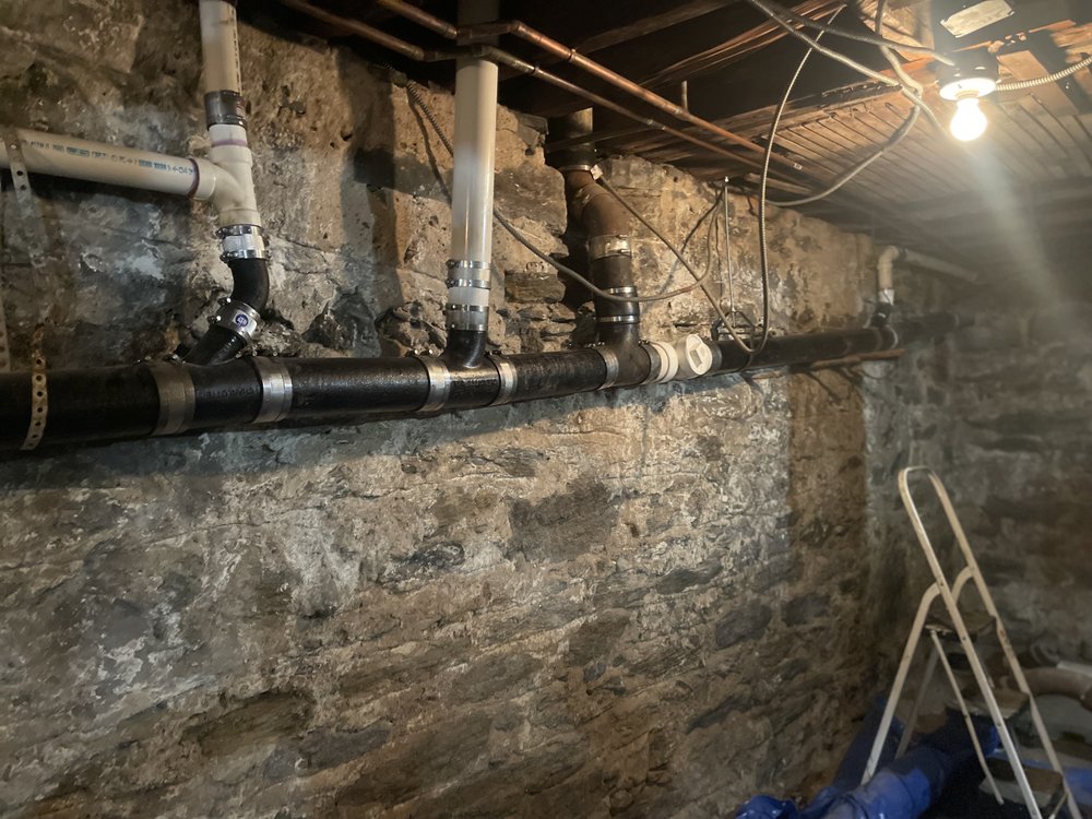 Slide of Down the Line Sewer Drains and Piping