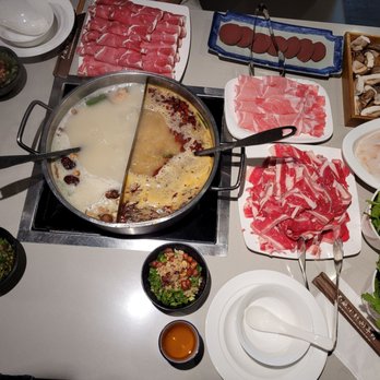 Happy Lamb Hot Pot - Lamb, beef, pork, fish, duck blood, shiitake mushroom, tong ho, and sugar pea sprouts - Chinese Near Me - Flushing, New York Happy Lamb Hot Pot - Lamb, beef, pork, fish, duck blood, shiitake mushroom, tong ho, and sugar pea sprouts - Chinese Near Me - Flushing, New York