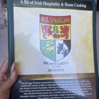 R.T. O'Sullivans - Bar Food and Football - Irish Near Me - Mesa, Arizona