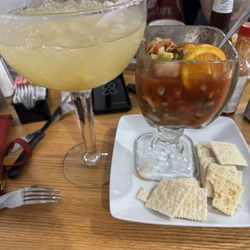 Habanero Grill - Cadillac margarita and shrimp cocktail