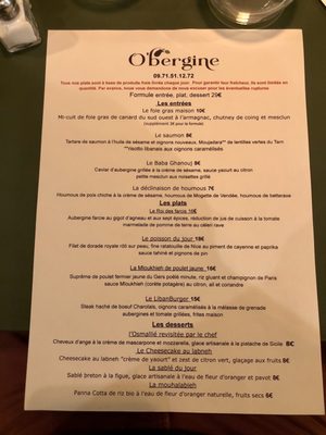 Menu photo 1 O’bergine Paris, 75