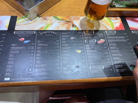 Menu photo 4 Bar Central Barcelona, B Menu photo 4 Bar Central Barcelona, B