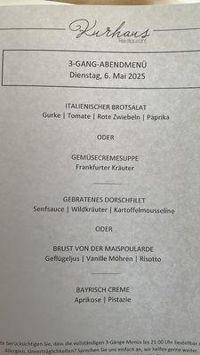 Menu photo 3 Kurhaus-Restaurant Ostseebad Binz, MV Menu photo 3 Kurhaus-Restaurant Ostseebad Binz, MV