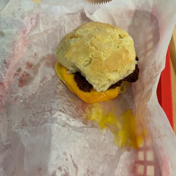 Early Bird Donuts - Biscuit Sausage egg and cheese - Donuts Near Me - Durham, North Carolina