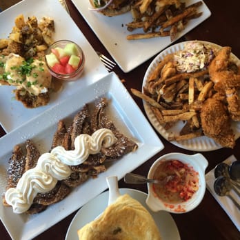 The Attic - loved the chicken fried steak benedict, chicken pot pie, mac n cheetos, cinnamon french toast (recommend getting whipped cream on the side) - Breakfast & Brunch Near Me - Long Beach, California