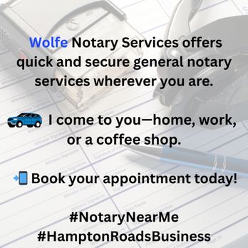 Wolfe Notary Services - We make it convenient for you. Contact us today. We're ready to assist. - Notaries Near Me Wolfe Notary Services - We make it convenient for you. Contact us today. We're ready to assist. - Notaries Near Me