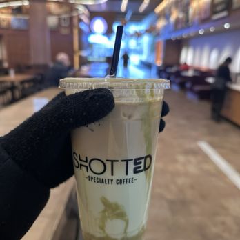 Shotted Specialty Coffee - Pistachio latte - Coffee & Tea Near Me - Tysons, Virginia