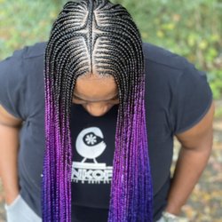 Tribal Braids with Ombré braiding hair